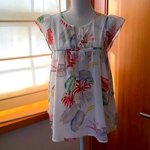 Levi's medium short sleeve blouse with cute front tie